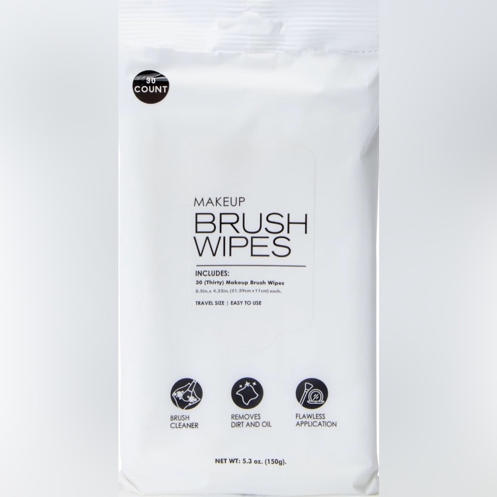 3 Pack Bundle Makeup Brush Wipes - White